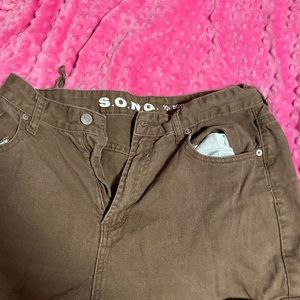 used once brown cargos.